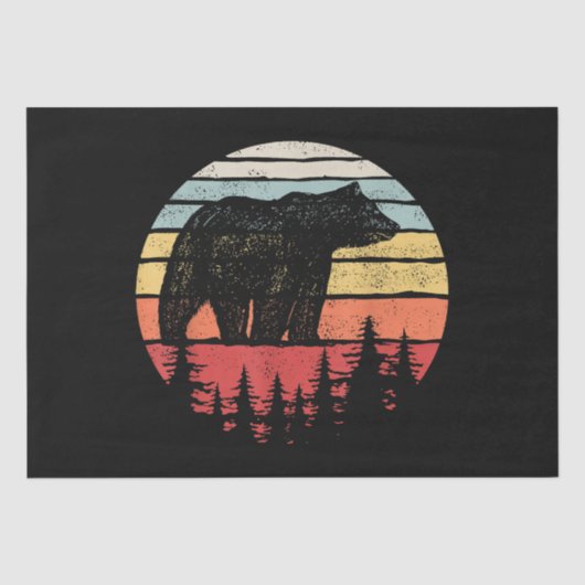 Retro Grizzly Beer Tissuepapier (Voorkant)