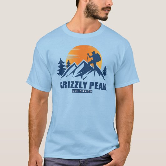 Retro Grizzly Peak Hike T-shirt (Voorkant)