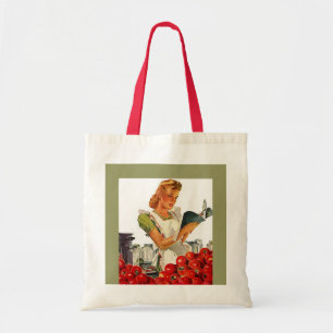RETRO GROCERY BAGS CANVAS TAS HOME CANNER CANNER