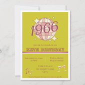 Retro groen 1966 60e verjaardag vintage kaart (Voorkant)