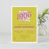 Retro groen 1966 60e verjaardag vintage kaart (Staand voorkant)