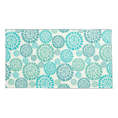 Retro,groen,70's,floreel,,sjabloon,chic,cust Kussensloop (Achterkant)