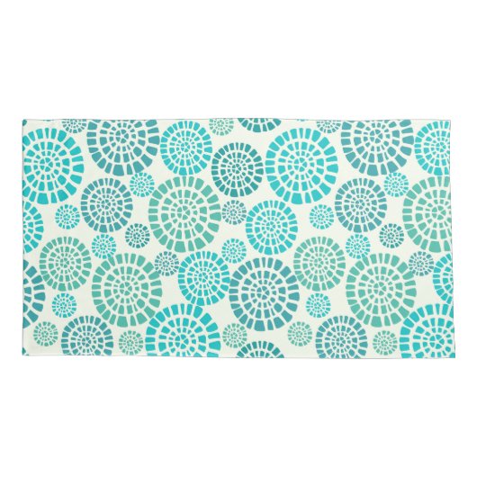 Retro,groen,70's,floreel,,sjabloon,chic,cust Kussensloop (Achterkant)