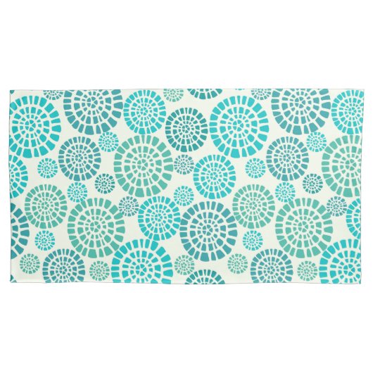 Retro,groen,70's,floreel,,sjabloon,chic,cust Kussensloop (Voorkant)