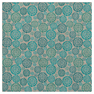 Retro,groen,70's,floreel,vintage,sjabloon,chic,cus Stof