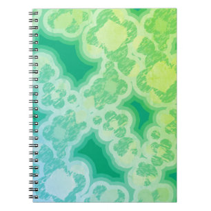 Retro Groen Abstract Notitieboek