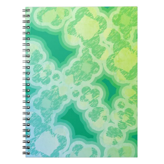 Retro Groen Abstract Notitieboek (Voorkant)
