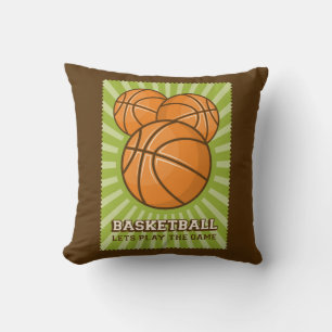 Retro Groen Basketball Kussen