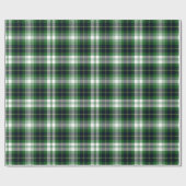 Retro Groen Blauw Kerstmis Nieuwjaar Tartan Plaid Cadeaupapier (Vlak)