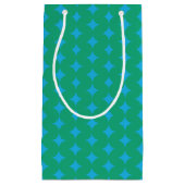 Retro Groen Blauw Midden-Eeuw Moderne Geometrische Klein Cadeauzakje (Voorkant)