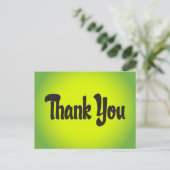 Retro Groen Dank u Ombre Limoen Briefkaart (Staand voorkant)