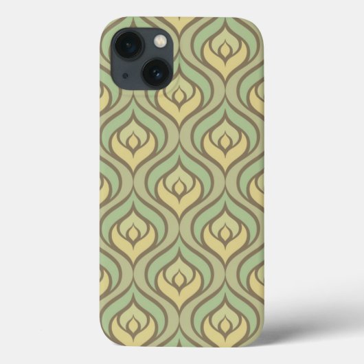 Retro groen en geel patroon Case-Mate iPhone case (Achterkant)