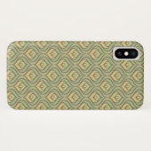 Retro groen en geel patroon Case-Mate iPhone case (Achterkant (horizontaal))