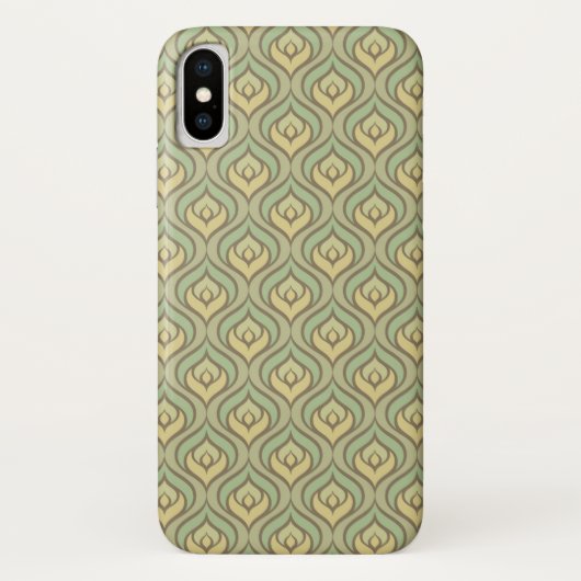 Retro groen en geel patroon Case-Mate iPhone case (Achterkant)