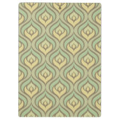 Retro  groen en geel patroon klembord (Achterkant)