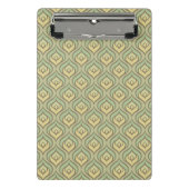 Retro  groen en geel patroon mini klembord (Voorkant)