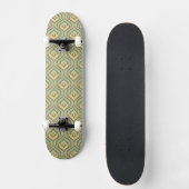 Retro groen en geel patroon skateboard (Voorkant)