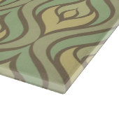 Retro groen en geel patroon snijplank (Hoek)