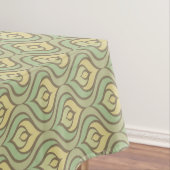 Retro groen en geel patroon tafelkleed (Voorbeeld)