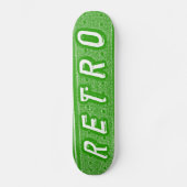 Retro - groen en wit persoonlijk skateboard (Voorkant)