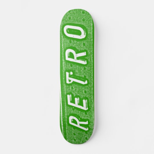 Retro - groen en wit persoonlijk skateboard (Voorkant)