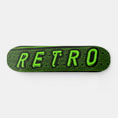 Retro - groen en zwart persoonlijk skateboard (Horizontaal)