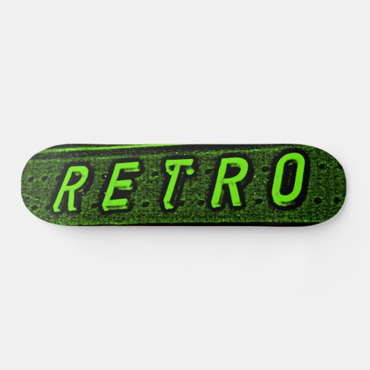 Retro - groen en zwart persoonlijk skateboard (Horizontaal)