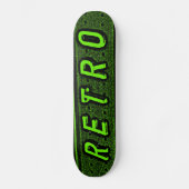 Retro - groen en zwart persoonlijk skateboard (Voorkant)