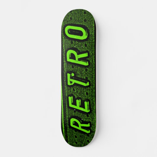 Retro - groen en zwart persoonlijk skateboard (Voorkant)