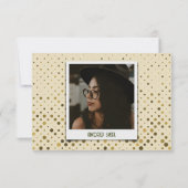 Retro  Groen Geel Beige Afstuderen Foto Bedankkaart (Achterkant)