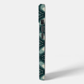Retro groen geometrisch patroon Case-Mate iPhone case (Achterkant / Links)