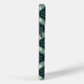 Retro groen geometrisch patroon Case-Mate iPhone case (Achterkant / Rechts)