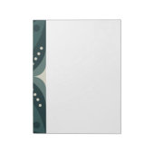 Retro groen geometrisch patroon notitieblok (Linkerzijde)