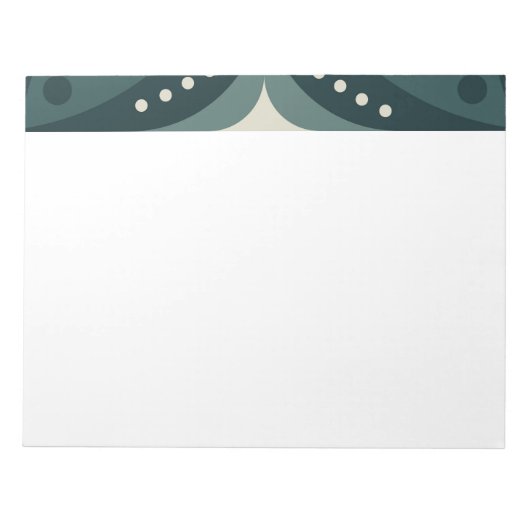 Retro groen geometrisch patroon notitieblok (Voorkant)