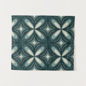 Retro groen geometrisch patroon wandkleed (Voorkant (horizontaal))