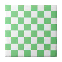 Retro groen geruit keramisch tegelpatroon