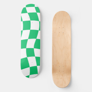 Retro Groen Geruit Persoonlijk Skateboard