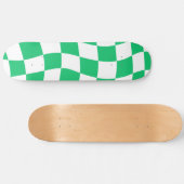 Retro Groen Geruit Persoonlijk Skateboard (Horizontaal)
