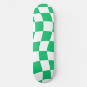 Retro Groen Geruit Persoonlijk Skateboard (Voorkant)