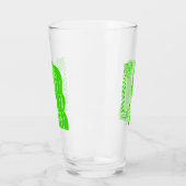 Retro Groen Hawaiiaans Meisje Glas (Links)