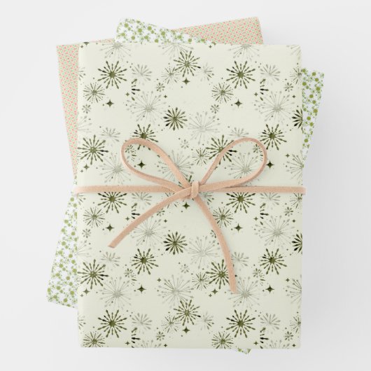 Retro groen inpakpapier (In situ)