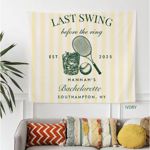 Retro groen laatste swing voor de ring tennis Bach Fleece Deken