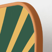 Retro Groen Sinaasappel Sunburst 2 Zijverschillend Pickleball Paddle (Links Detail)