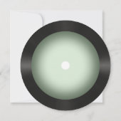 Retro Groen Vignet Vinyl Record Bruiloft Save The Date (Achterkant)