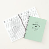 Retro Groen Vrijgezellenfeest Cadeaurecept Notitieboek (Binnen)