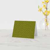 Retro Groene Bloemen Notecard Kaart (Gele Bloem)