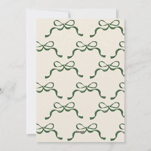 Retro Groene Bogen Ovaal Boog Foto Kerstmis Feestdagenkaart (Achterkant)