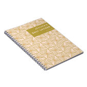 Retro Groene Botanische Aangepaste Baby shower Gif Notitieboek (Rechterzijde)