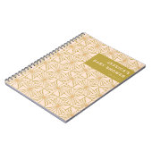 Retro Groene Botanische Aangepaste Baby shower Gif Notitieboek (Linkerzijde)