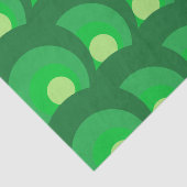 Retro groene cirkelpatroon tissuepapier (Detail)